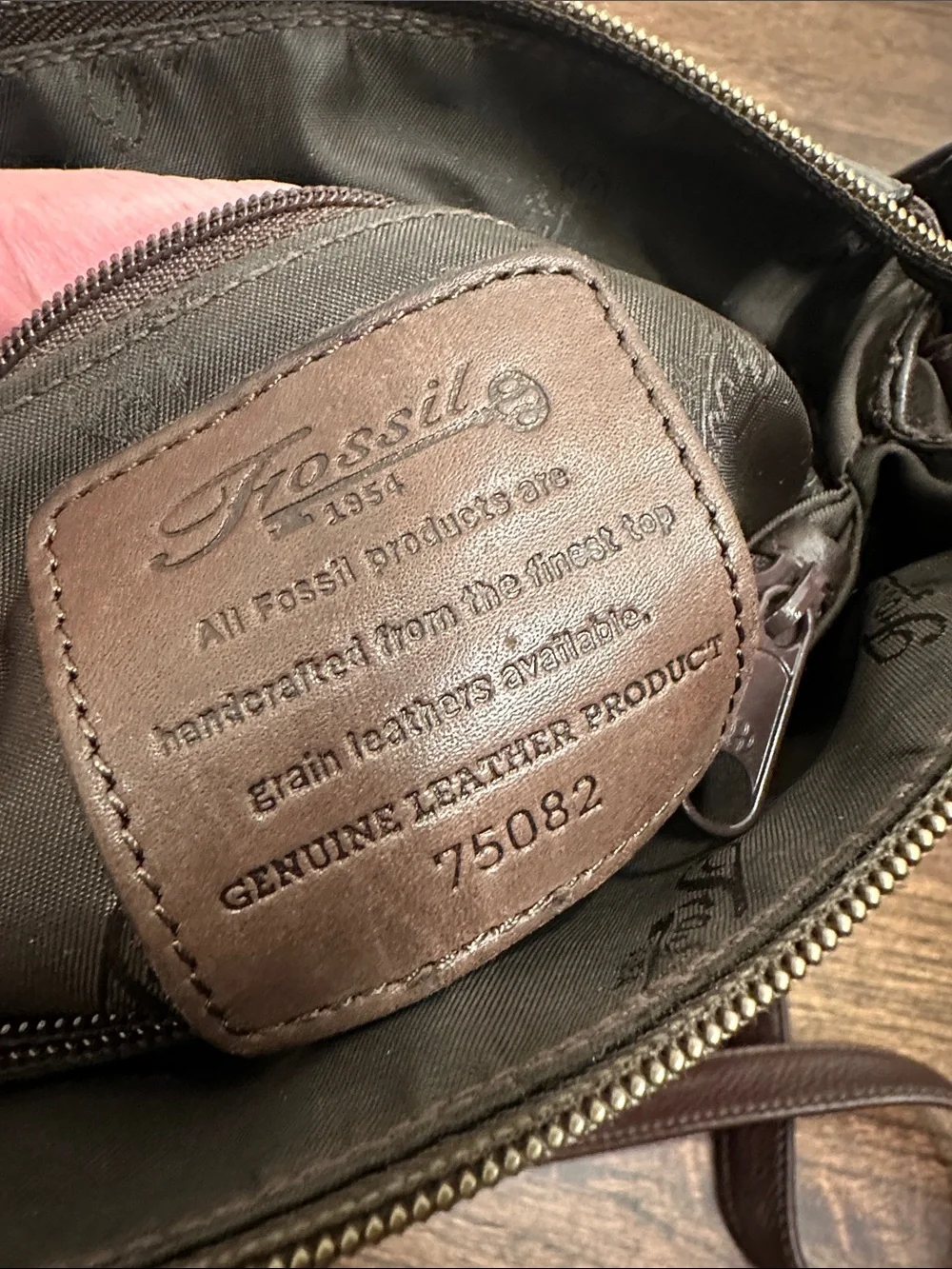 Fossil VTG Brown Leather Messenger Crossbody Bag Unique